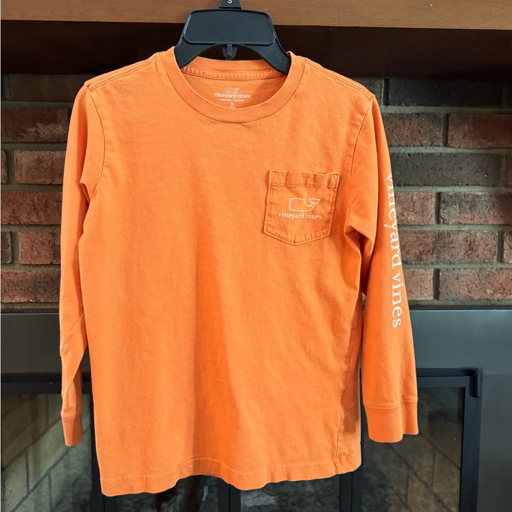 Vineyard Vines Kids Bright Orange Long Sleeve Tee